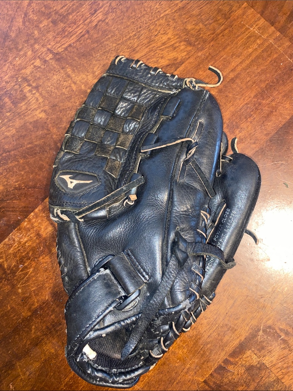 Mizuno Black Leather Woven-Web Baseball Glove